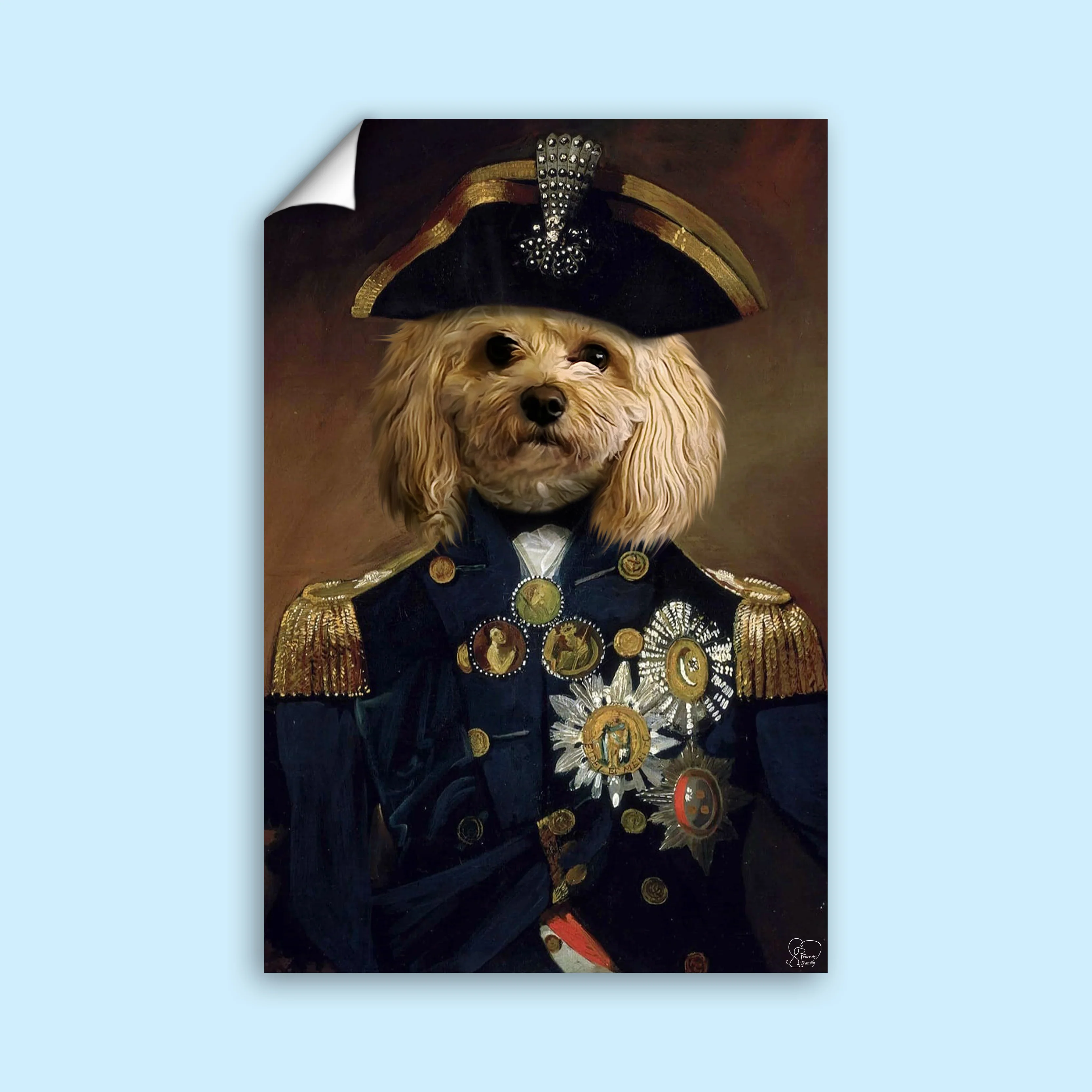 Lord Nelson Regal Pet Portrait | Custom Historical Pet Art
